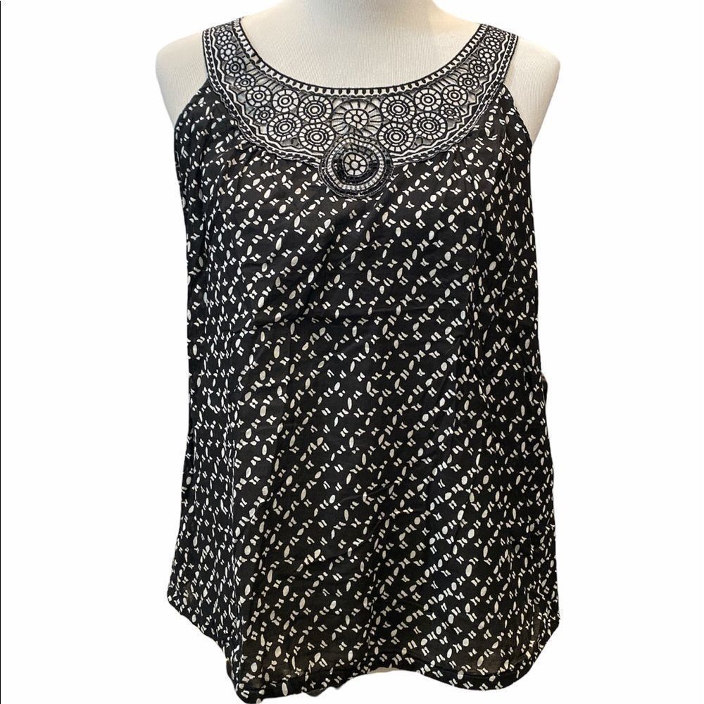 Tank top blouse with draw string bottom